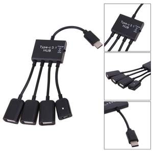 Type-C 3.1 Hub 4 Port <b>Usb</b> 3.0 <b>Splitter</b> With Charge And Otg Support For Laptop And Mobile Devices - Product Image 1
