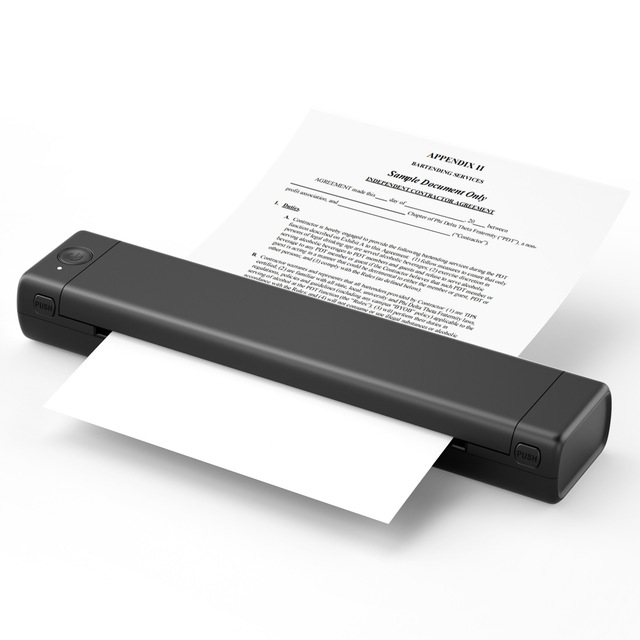 2026 Handheld 203DPI Office Small Size Thermal A4 Printer M08F Portable Inkless Document Photo Mini Printer