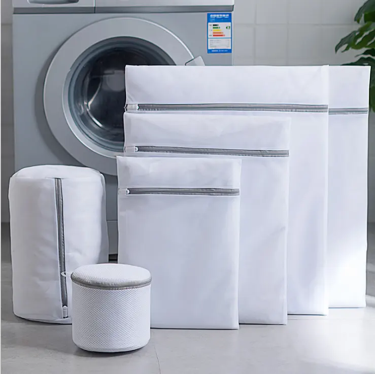 Sac à linge lavable à fermeture éclair de voyage pour hôtel à domicile en vente en gros Sacs à linge Offres Spéciales Sacs de lavage en maille réutilisables avec soutien-gorge