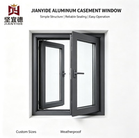 Fenêtre oscillo-battante en aluminium coupe-vent avec verre résistant aux ouragans pour projet de maison, service personnalisé