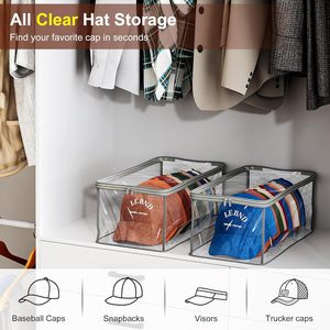 Tas Penyimpanan Topi Baseball Transparan, Muat hingga 24 Topi, Organizer Topi Baseball untuk Lemari, Dapat Dilipat - Product Image 2