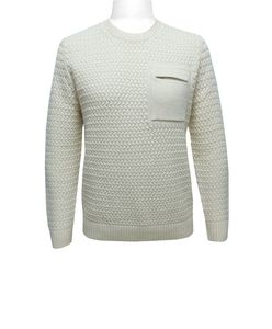Pull en tricot pour homme avec poche avant, manches longues, vêtement d'automne - Product Image 4