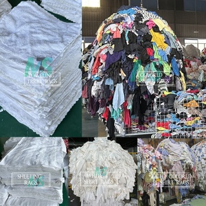 Trapos de Limpieza de Ropa de Colores Mixtos Reciclados de Alta Absorbencia, Trapos de Algodón para Cortar, Trapos Industriales - Product Image 6