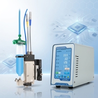 Valve de distribution de colle à fonction d'auto-nettoyage avec actionneur piézoélectrique extrêmement rapide, fréquences de distribution de liquide jusqu'à 1000 Hz