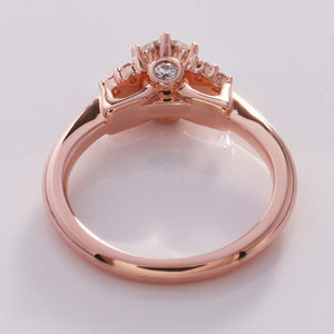Anillos de Joyería Fina de Oro Rosa Macizo de 10K, 14K y 18K, Estilo Clásico, Corte Redondo, Moissanita VVS, Anillo de Bodas de Oro para Mujer, Regalo - Product Image 3