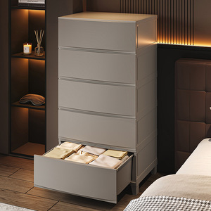 <b>Plastic</b> <b>Storage</b> Cabinet Multi <b>Drawer</b> Floor Standing Organizer For Clothes And Snacks Rectangle Shape - Product Image 3