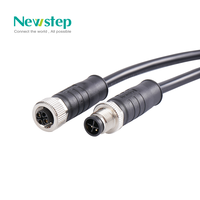 Câbles haute puissance M12 S T K L M M12 2+PE 3+PE, connecteur mâle coudé circulaire moulé à angle droit en PVC PUR, grande tension, IP67