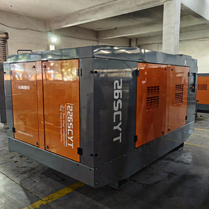 เครื่องอัดอากาศแบบสกรูดีเซลเคลื่อนที่ 380V ระบายความร้อนด้วยอากาศ ประสิทธิภาพสูง หล่อลื่นด้วยน้ำมัน สำหรับแท่นขุดเจาะบ่อน้ำ จากโรงงานโดยตรง - Product Image 1