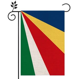 Drapeau des <span class=keywords><strong>Seychelles</strong></span>, extérieur, en lin de haute qualité, 12*18 pouces, plus de styles pour vous de choisir - Product Image 1