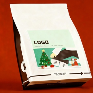 Bolsa de aluminio termosellable al por mayor con cierre de cremallera para café, resellable, impresa a medida, con válvula para envasado de granos de café - Product Image 3