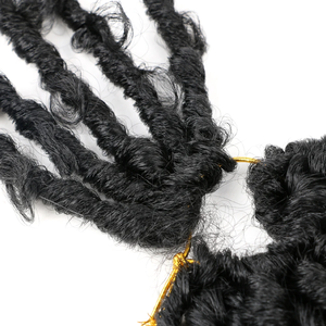 Venta al por mayor sintético 14 "y 24" mariposa Locs ganchillo pelo caliente trenzas pelo Pre bucle <span class=keywords><strong>Nu</strong></span> Faux mariposa Locs - Product Image 5