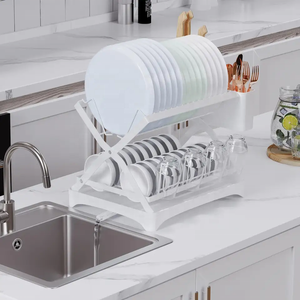 مطبخ متعدد الأغراض صلب أبيض حديث مقاوم للصدأ للتخزين قابل للطي تجفيف - Product Image 6