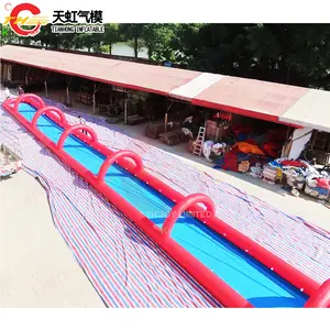 무료 배송 30x3m 거대한 풍선 물 슬라이드 빨간 풍선 물 슬립 n 슬라이드 여름 놀이터