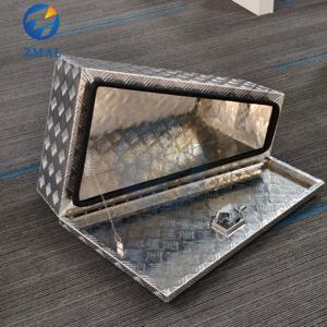 Bandeja <span class=keywords><strong>de</strong></span> <span class=keywords><strong>Aluminio</strong></span> Plateada Personalizada con Cerradura, Cubierta Protectora con Cerradura e Impermeable, Caja <span class=keywords><strong>de</strong></span> Herramientas Metálica para Camioneta - Product Image 1