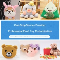 Boneka Plush Kustom & Maskot IP Mainan Buatan Khusus dengan Isian Kapas Serat Gantungan Kunci & Liontin untuk Usia 14+