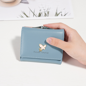Cartera Corta de Gran Capacidad para Mujer, con Cierre de Mariposa, Múltiples Ranuras para Tarjetas, Monedero Triple, Diseño de Dibujos Animados - Product Image 4