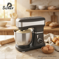 Batteur sur socle commercial SOHEF 1500W, mélangeur alimentaire numérique 6L/7L avec moteur entièrement en cuivre et engrenage métallique pour boulangerie, hôtel, CE/ETL/GS/BSCI
