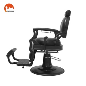Fauteuil de Salon Vintage Noir Inclinable Hydraulique pour Hommes - Poste de Coiffure - Product Image 3