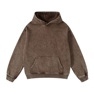 Sweatshirts à capuche surdimensionnés pour hommes, délavés à l'acide, vintage, lourds, Street <span class=keywords><strong>Skate</strong></span> Board - Product Image 4