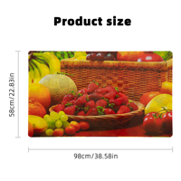 Set de table HuiHe en PP à imprimé fruits vifs, durable, antidérapant, résistant à la chaleur, coloré et réutilisable pour la salle à manger