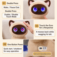 Robot de bureau LED AI, compagnon mignon, interaction émotionnelle, commande vocale, robot en peluche, jouet éducatif, cadeau pour enfants et adultes