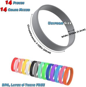 Bracelet en silicone souple, empilable, durable et imperméable, imprimé, pour promotion publicitaire, vente en gros - Product Image 2