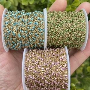 NUOVO <span class=keywords><strong>Catenina</strong></span> <span class=keywords><strong>a</strong></span> <span class=keywords><strong>Rosario</strong></span> Personalizzabile in Acciaio Inossidabile con Perline <span class=keywords><strong>a</strong></span> Sfera Smaltate Glitterate e <span class=keywords><strong>Catenina</strong></span> Piatta <span class=keywords><strong>a</strong></span> Cavo, Vendita all'Ingrosso in Rotoli - Product Image 3