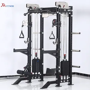 Corps de musculation commercial corps solide broche chargée squat rack formateur fonctionnel câble machine équipement de gymnastique multi