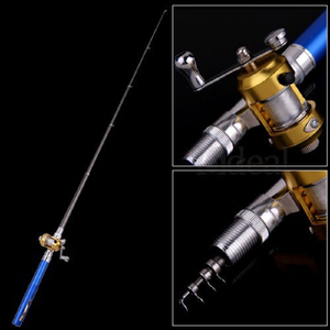 Telescopic Mini <strong>Pen</strong> Shape Portable Pocket Aluminum Alloy <strong>Fish</strong> Spinning <strong>Rod</strong> Pole With Reel - Product Image 3