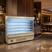 Vitrine réfrigérée ouverte multi-niveaux à rideau d'air pour supermarché, présentoir commercial pour légumes et fruits