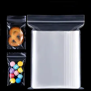 Cheap Self-Sealing Food Zipper Bag Fruit Flower Tea Seal Pocket Thickened Plastic Sealed Packaging Bag Transparent PE Ziplock Ba