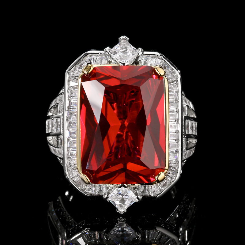 adjustable size Red corundum ring