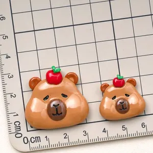 2 Sizes Cartoon Animal Character Flatback Resin Accessories For Scrapbooking Decoration Phone Case DIY Car Pendant Materials