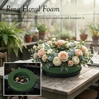 Anneau en mousse florale 15 cm (Diamètre extérieur 15 cm, Diamètre intérieur 9 cm, Hauteur 4 cm)