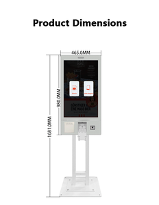 27 İnç Android veya Windows Öz Servis Kiosk Makinesi, Yazıcı ve Tarayıcı ile Öz Servis Sipariş Ödeme Kiosku - Product Image 2