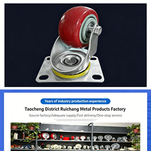 Silent Running Twin <b>Wheel</b> Caster 38mm Premium Pu Hollow Rivet With Total Lock Brake For Kitchen Island Heavy Duty - Product Image 4