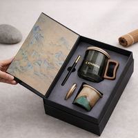 Taza de Té de Vidrio Borosilicato Resistente al Calor con Tapa e Infusor, Asa de Madera, Logotipo Personalizado, Color Personalizado, Caja de Regalo Exquisita + Bolsa Práctica