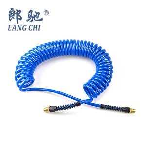 Double Row PU Spring Tube Multi-Row Twin <strong>Coil</strong> Air Tube Spiral Pipe <strong>Pneumatic</strong> Flexible Hose 95A-98A Hardness -20~+70 - Product Image 4
