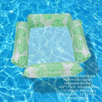 Fauteuil flottant gonflable en PVC rayé pour l'été, pliable et léger, lit flottant pour piscine, radeau de relaxation aquatique pour adulte
