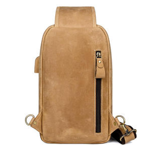 Sac bandoulière homme en cuir Crazy Horse Andong, fait main, grande capacité, style rétro, sacoche de poitrine, sac à bandoulière - Product Image 4