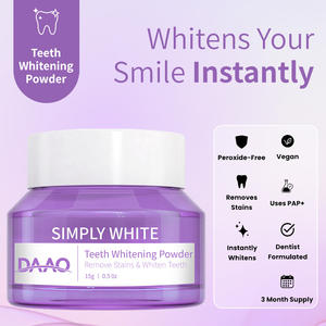 Polvo blanqueador de dientes profesional para esmalte de dientes sensibles uso doméstico suave con logotipo personalizado PAP + Material <span class=keywords><strong>seguro</strong></span> - Product Image 2