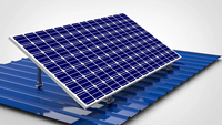 Système de fixation solaire photovoltaïque pour toiture métallique – Vis de suspension, rails modulaires en aluminium anodisé, fixation étanche par serre-câbles pour usage industriel