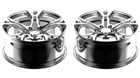 BORSU Forged One-piece Customized 5x114.3 5x130 5x108 untuk Velg C8 Sf90 Chrome Cekung Mewah 15-26 Inch Roda Mobil Mewah