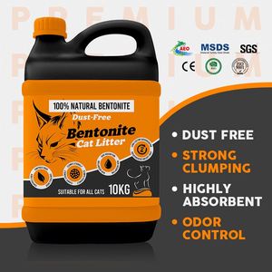 Litière pour chat en bentonite 10 kg, anti-odeurs, sans poussière, agglomération rapide, Arena Para Gatos - Product Image 1
