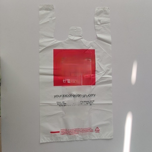 Bolsa de Plástico Transparente Clásica para Alimentos, para Supermercados y Compras, Biodegradable, Personalizable, Tipo Camiseta, en Oferta - Product Image 2