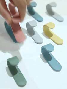 Minimalist J Shaped Wall Mounted No Drill No Trace Easy Install Home Use Door Back Space Saving Adhesive Hooks - Product Image 3