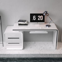 Bureau minimaliste moderne pour la maison et le bureau Bureau d'ordinateur en laque dentaire simple pour bureau d'écriture de style panneau de bois pour étudiant