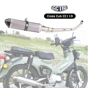 Motorcycle Exhaust Muffler For HONDA Cub CC110 CC 110 Motorcycle Modified Exhaust Pipe Retro CC110