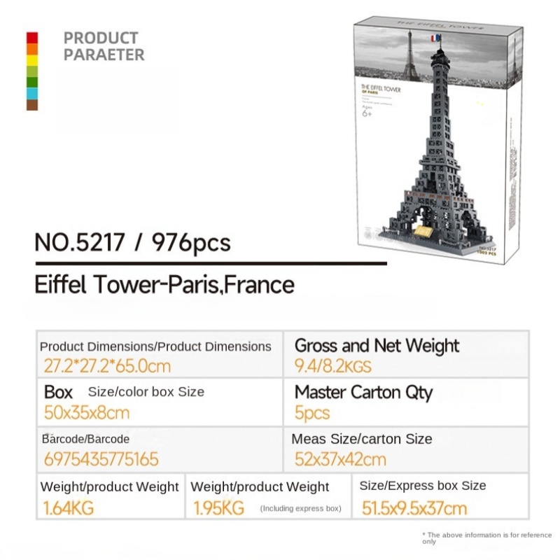 5217 Torre Eiffel París Francia [976 piezas]