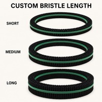 Nylon-Borstenringbürste mit Flexiblem Grünem PP-Basisband, Kreisförmige Bürstenleiste in Anpassbarer Länge, Industrielle Ringbürste